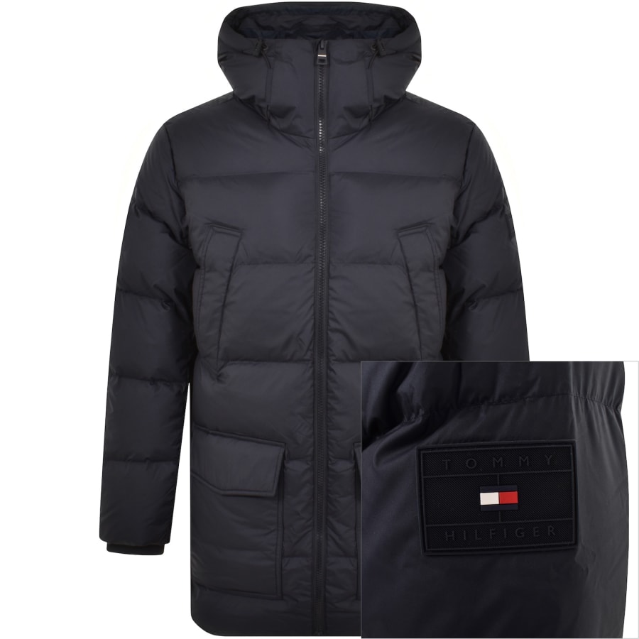 Tommy jeans quilted hooded coat cheap